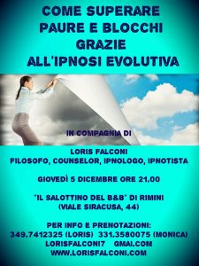 IPNOSI EVOLUTIVA. COME SUPERARE PAURE E BLOCCHI @ B&B Jamen Institute | Rimini | Emilia-Romagna | Italia